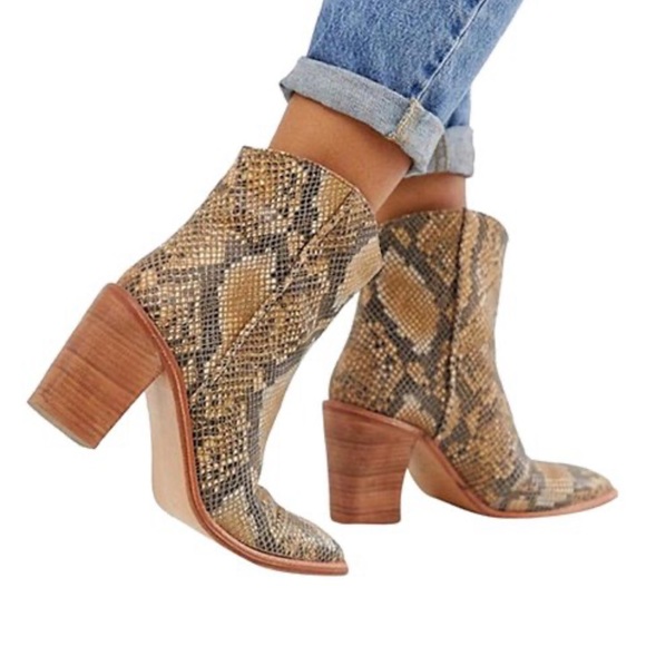 Free People Barclay Snakeskin Boots - Picture 2 of 5